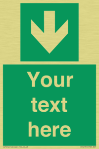 Safe condition Custom arrow down sign